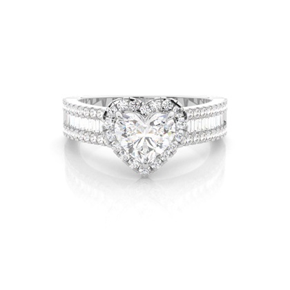 Silver Diamond Engagement Rings