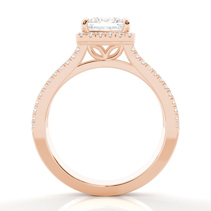 Klaue Krappenfassung Diamant-Halo-Verlobungsring