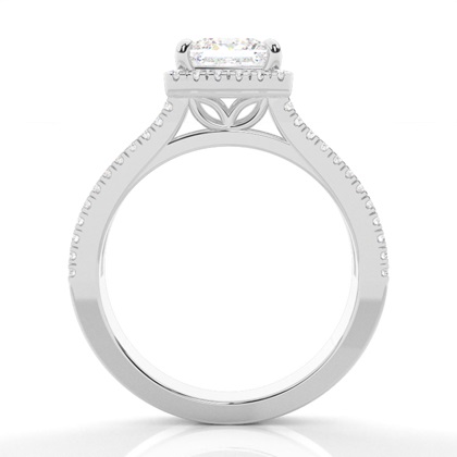 Klaue Krappenfassung Diamant-Halo-Verlobungsring