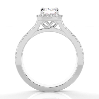 Klaue Krappenfassung Diamant-Halo-Verlobungsring