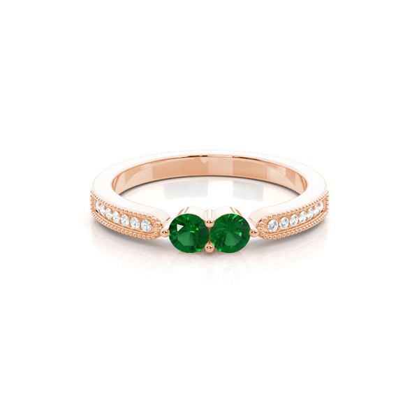 Prong Setting Round Two Stone Ring