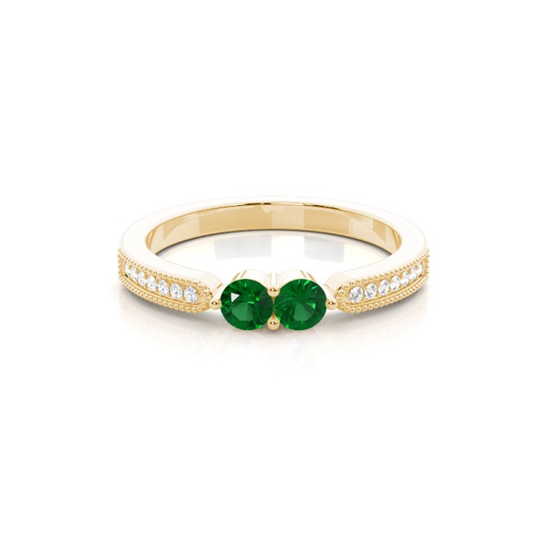 Prong Setting Round Two Stone Ring