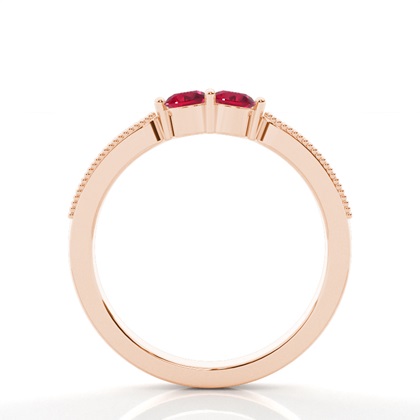 Rose Gold Toi Et Moi Rings Diamond
