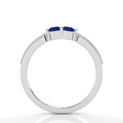 Brilliant Weißgold Saphir Diamantringe