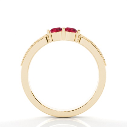 Yellow Gold Toi Et Moi Rings Diamond