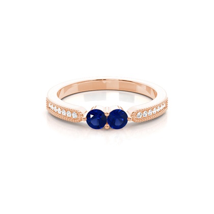 Rose Gold Toi Et Moi Rings Diamond