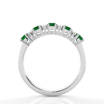 Ovaler halber Ewigkeitsring in Krappenfassung