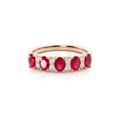 Rose Gold Diamond Anniversary Rings