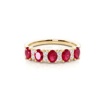 Yellow Gold Anniversary Diamond Rings