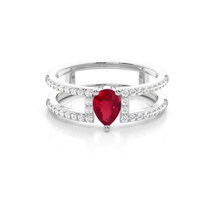 Pear Statement Diamond Rings