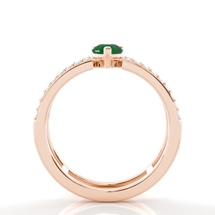 Birnen-Smaragd-Modering In Krappenfassung