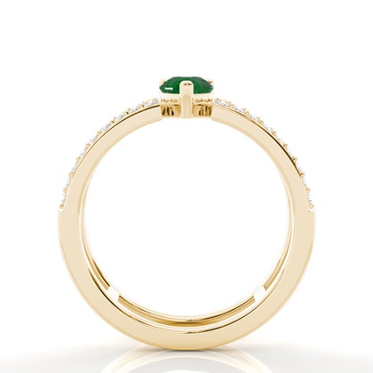 Birnen-Smaragd-Modering In Krappenfassung