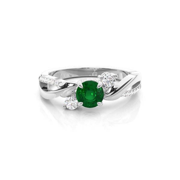 Prong Setting Round Trilogy Ring