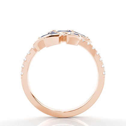 Prong Setting Marquise Blue Sapphire Fashion Ring