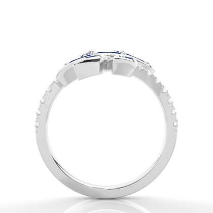 Marquise Schliff Weißgold Saphir Diamantringe