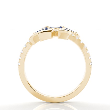 Prong Setting Marquise Blue Sapphire Fashion Ring