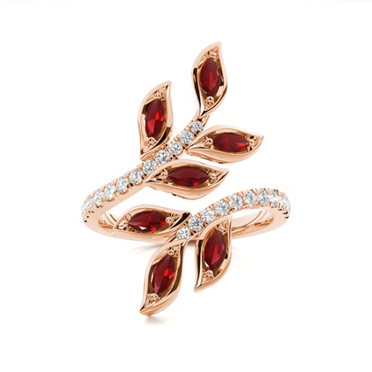 Prong Setting Marquise Ruby Fashion Ring