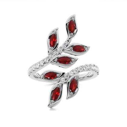 Prong Setting Marquise Ruby Fashion Ring