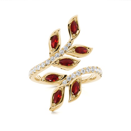 Prong Setting Marquise Ruby Fashion Ring