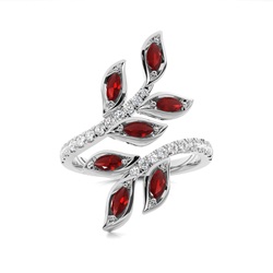 Prong Setting Marquise Ruby Fashion Ring