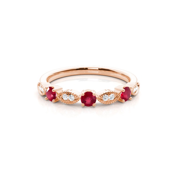 Prong Setting Round Ruby Ring
