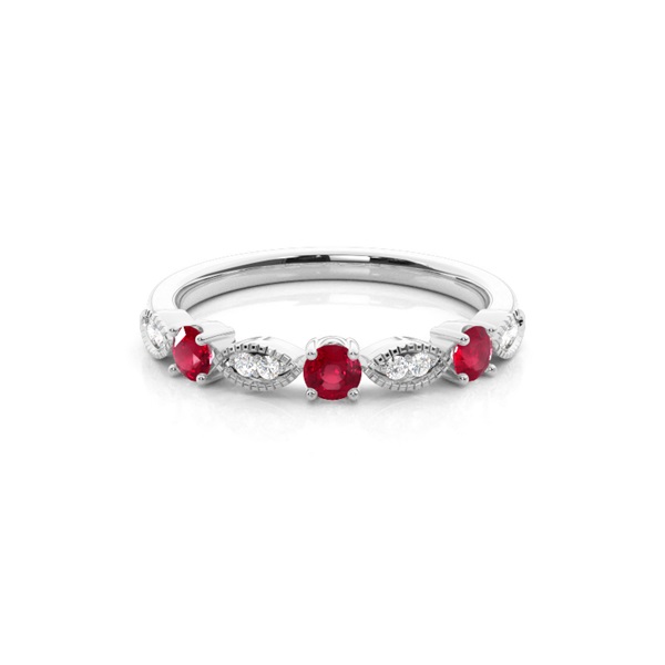 Prong Setting Round Ruby Ring