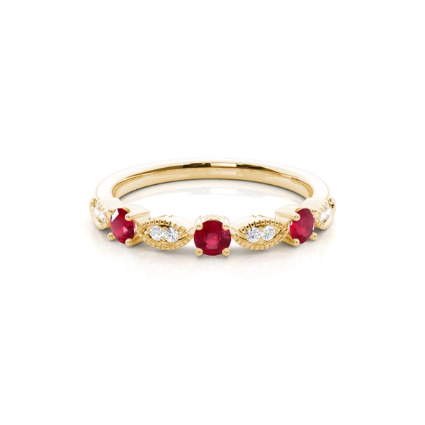 Prong Setting Round Ruby Ring