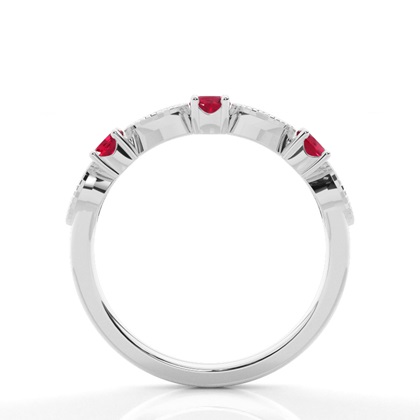 Prong Setting Round Ruby Ring