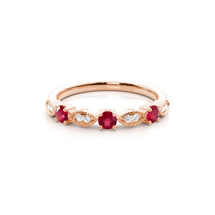 Prong Setting Round Ruby Ring