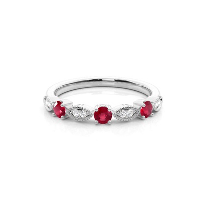 Prong Setting Round Ruby Ring