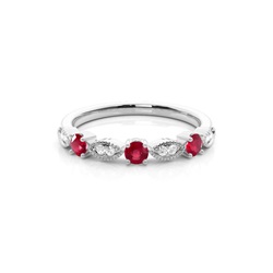 Prong Setting Round Ruby Ring