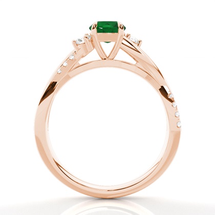 Runder Trilogie-Ring in Krappenfassung