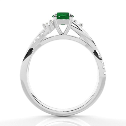 Runder Trilogie-Ring in Krappenfassung