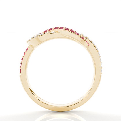 Prong Setting Pear Ruby Fashion Ring