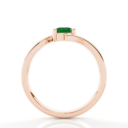 Birnen-Smaragd-Solitärring In Krappenfassung