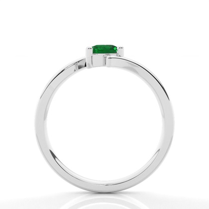 Birnen-Smaragd-Solitärring In Krappenfassung