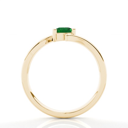 Birnen-Smaragd-Solitärring In Krappenfassung