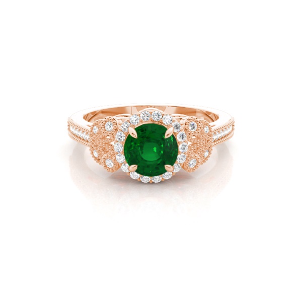 Prong Setting Round Vintage Ring