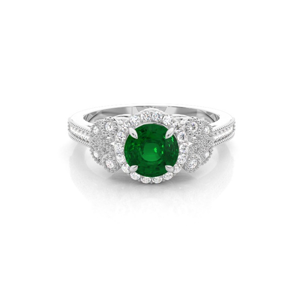 Prong Setting Round Vintage Ring