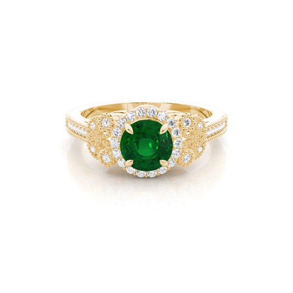 Prong Setting Round Vintage Ring