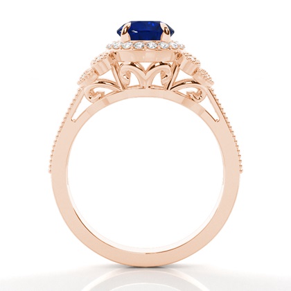 Vintage Rose Gold Diamond Engagement Rings