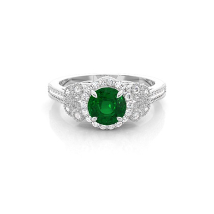 Prong Setting Round Vintage Ring