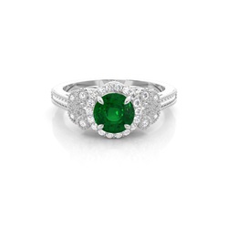 Prong Setting Round Vintage Ring