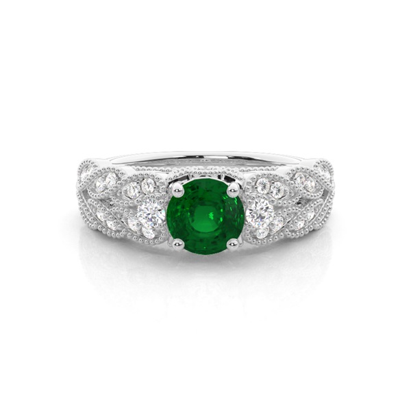 Prong Setting Round Vintage Ring