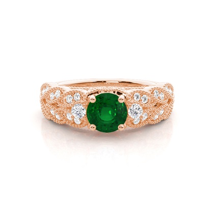 Prong Setting Round Vintage Ring