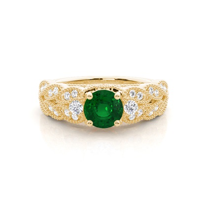 Prong Setting Round Vintage Ring