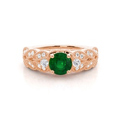 Prong Setting Round Vintage Ring