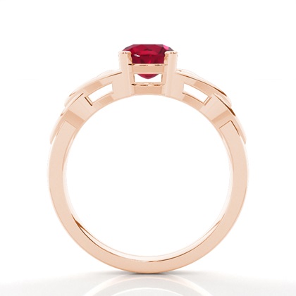 Prong Setting Round Ruby Solitaire Ring