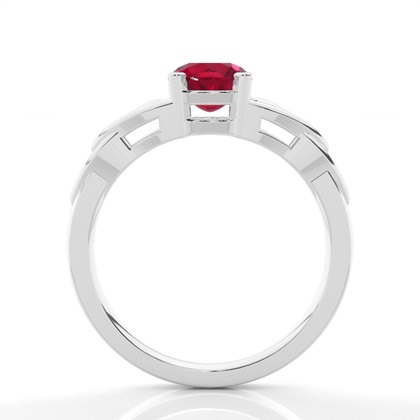 Prong Setting Round Ruby Solitaire Ring