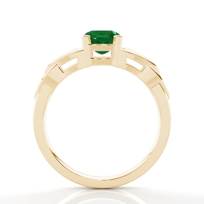 Yellow Gold Emerald Diamond Rings